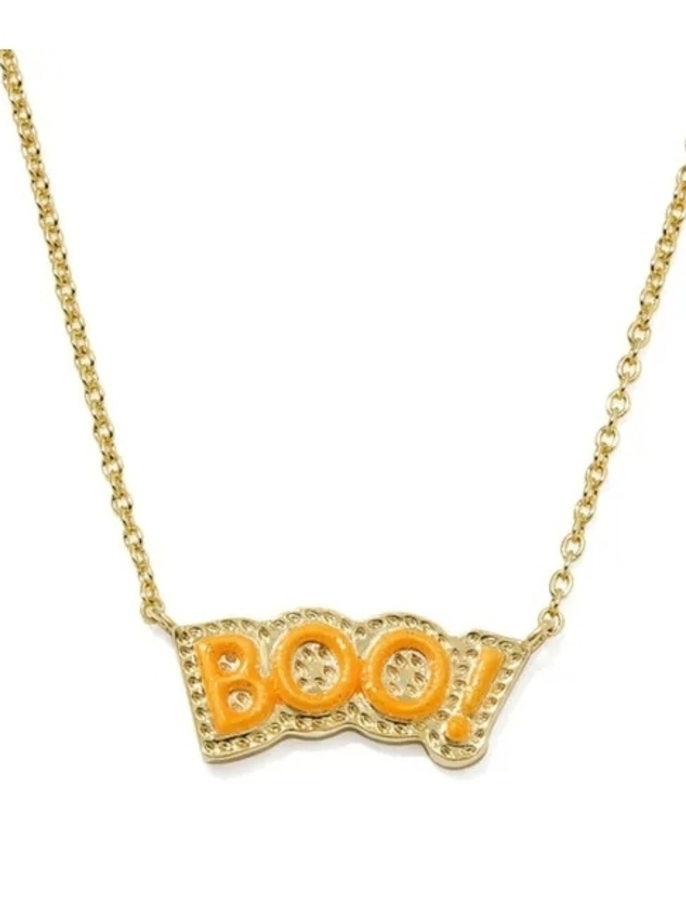 Kendra Scott Boo Pendant Necklace - Gold/Iridescent Orange